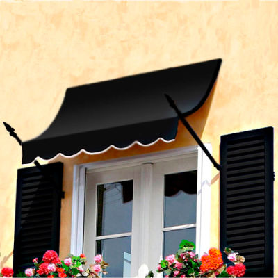Awntech NO21-3K Spear Arm Awning 3-3/8'W x 2-9/16'H x 1-5/16'D Black