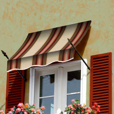Awntech NO21-8BRTER, Spear Arm Awning 8-3/8'W x 2-9/16'H x 1-5/16'D Brown/Terra Cotta
