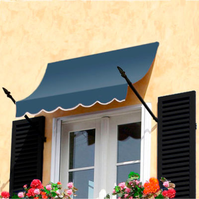 Awntech NO43-10DB Spear Arm Awning 10-3/8'W x 4-11/16'H x 2-11/16'D Dusty Blue