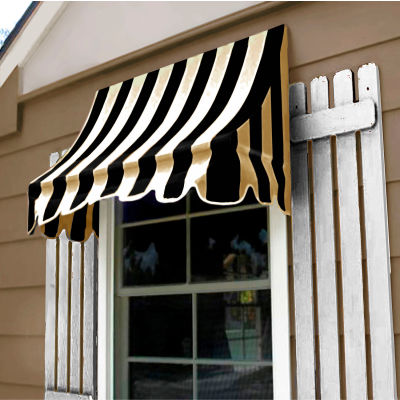 Awntech NT22-3KT, Window/Entry Awning 3' 4-1/2" W x 2'D x 2' 7"H Black/Tan