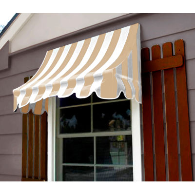 Awntech NT22-3LW Window/Entry Awning 3-3/8'W x 2-9/16'H x 2'D Linen/White