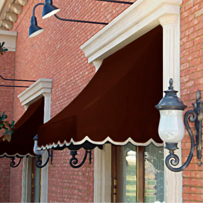 Awntech NT33-5BRN Window/Entry Awning 5-3/8'W x 3-11/16'H x 3'D Brown