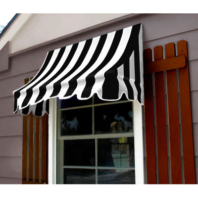 Awntech NT33-6KW Window/Entry Awning 6-3/8'W x 3-11/16'H x 3'D Black/White