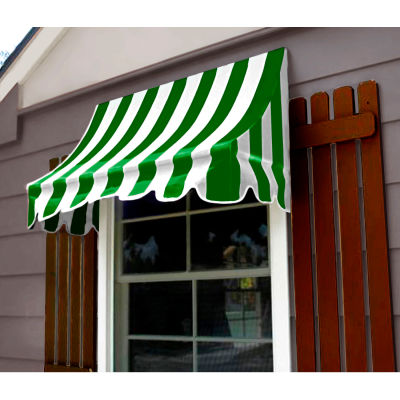 Awntech NT44-4FW Window/Entry Awning 4-3/8'W x 4-11/16'H x 4'D Forest Green/White