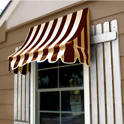Awntech NT44-6BRNT Window/Entry Awning 6-3/8'W x 4-11/16'H x 4'D Brown/Tan