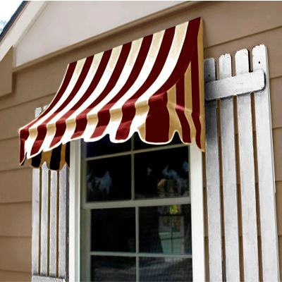 Awntech NT44-6BT Window/Entry Awning 6-3/8'W x 4-11/16'H x 4'D Burgundy/Tan