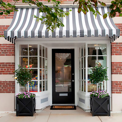 Awntech NT44-6GW Window/Entry Awning 6-3/8'W x 4-11/16'H x 4'D Gray/White