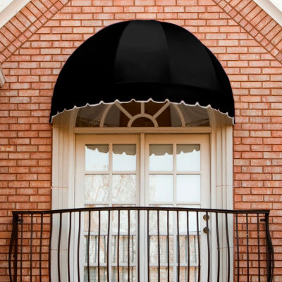Awntech RB6-K, Window/Entry Awning 6' 4-1/2"W x 3' 2-1/4"D x 3' 9-1/4"H Black