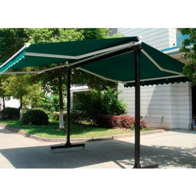 Awntech RICH14-F, Retractable Awning Free Standing Manual 14'W x 16'D x 8'H Forest Green