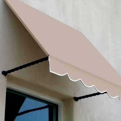 Awntech SANT22-3L Window/Entry Awning 3-3/8'W x 2-9/16'H x 2'D Linen