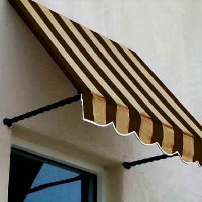 Awntech SANT32-10BRNT Window/Entry Awning 10-3/8'W x 3-11/16'H x 2'D Brown/Tan