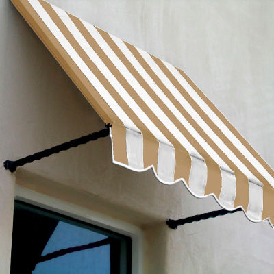 Awntech SANT43-10LW Window/Entry Awning 10-3/8'W x 4-11/16'H x 3'D Linen/White