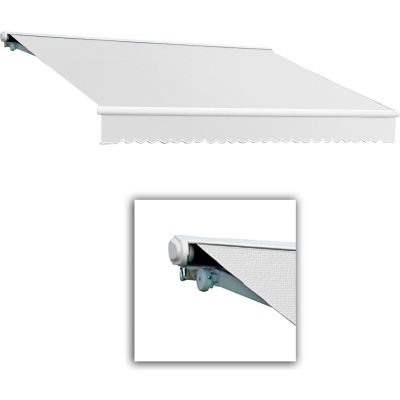 Awntech SCL12-65-W, Retractable Awning Left Motor 12'W x 10'D x 10"H Off White