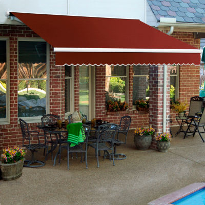 Awntech SCR20-74-TER, Retractable Awning Right Motor 20'W x 10'D x 10"H Terra Cotta