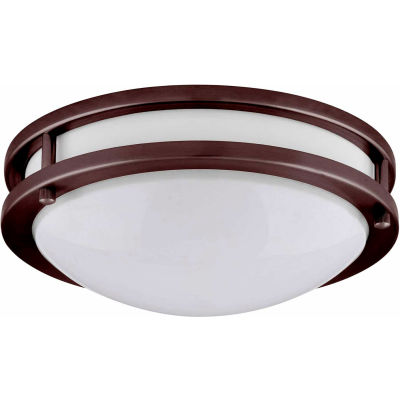 Amax Lighting LED-JR003BRZ 17" LED 2 Ring Ceiling Fixture, 35W, 4000 CCT, 2900 Lumen, 82 CRI, Bronze