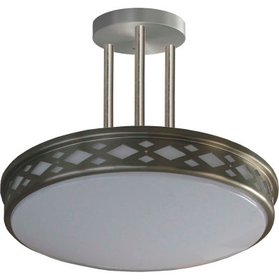 Amax Lighting LED-JR003DP3N 17" LED Diamond Lattice, 35W, 4000 CCT, 2900 Lumen, 82 CRI, Nickel