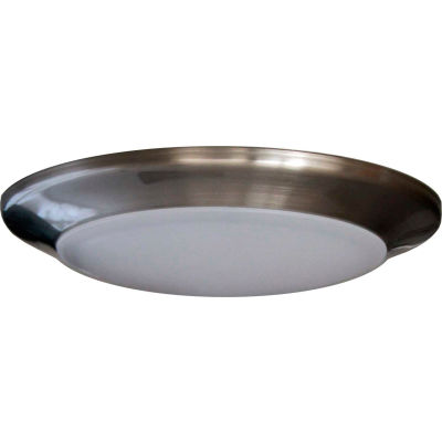 Amax Lighting LED-SM6D/NKL 6" Dimmable LED Can Disk Light, 15W, 3000 CCT, 1095 Lumen, 82 CRI, Nickel