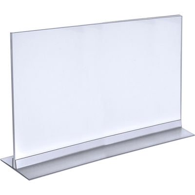 Azar Displays 102709, Horizontal T-Strip Sign Holder, 17"W x 3/16"D x 11"H - Pkg Qty 10