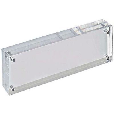 Global Approved 104430 Acrylic Vertical/Horizontal Block Frame, 3" x 11" ,1 Piece