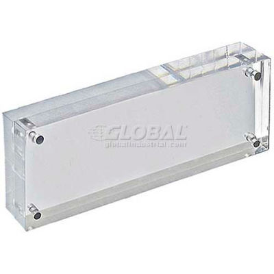 Global Approved 104431 Acrylic Vertical/Horizontal Block Frame, 3" x 8" ,1 Piece