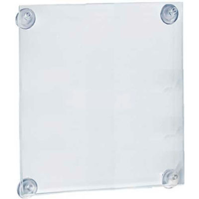 Global Approved 106606 Acrylic Sign Holder W/ Suction Cups, 8.5" x 14"