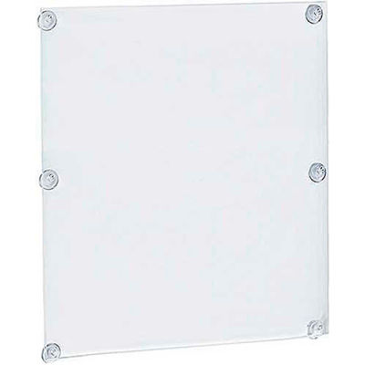 Global Approved 106628 Acrylic Sign Holder W/ Suction Cups, 17" x 22"