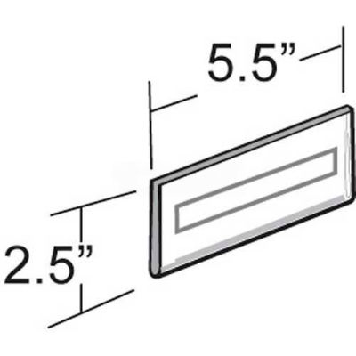 Global Approved 122015 Wall Mount Nameplate Sign Holder W/ Adhesive Tape, 5.5" x 2.5"