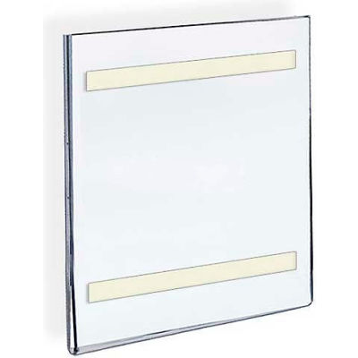 Global Approved 122024 Vert. Wall Mount Acrylic Sign Holder W/ Adhesive Tape-5.5"x8.5"