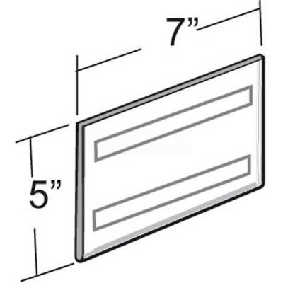 Global Approved 122028 Horizontal Wall Mount Sign Holder W/ Adhesive Tape, 7" x 5"