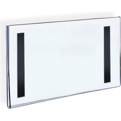 Azar Displays 129922, Horizontal Sign Holder W/ Magnetic Strips, 11"W x 3/16"D x 8-1/2"H - Pkg Qty 10