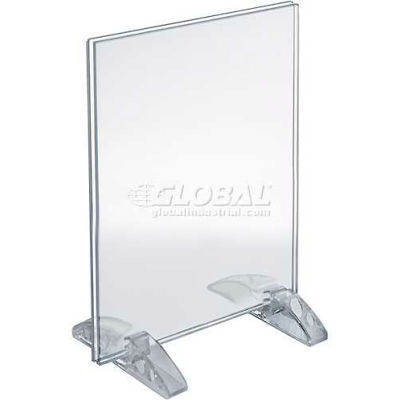 Global Approved 132718 Vertical/Horizontal Dual-Stand Sign Holder, 8" x 10"