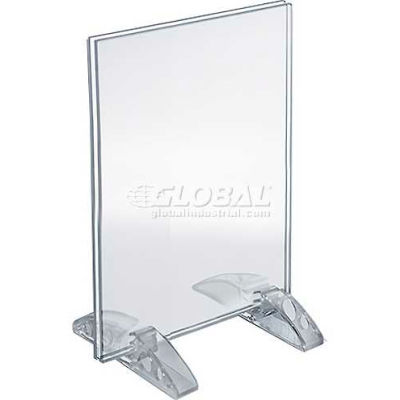 Global Approved 132726 Vertical/Horizontal Dual-Stand Sign Holder, 4" x 6"