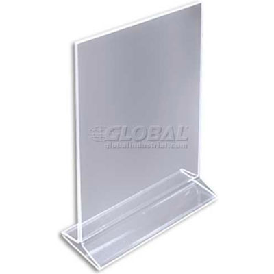 Global Approved 142715 Vertical Top Load Acrylic Sign Holder, 8.5" x 11"