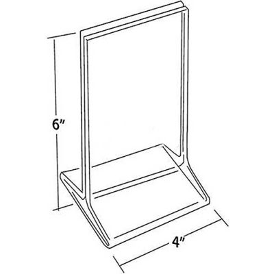 Global Approved 142726 Vertical Top Load Acrylic Sign Holder, 4" x 6", Acrylic