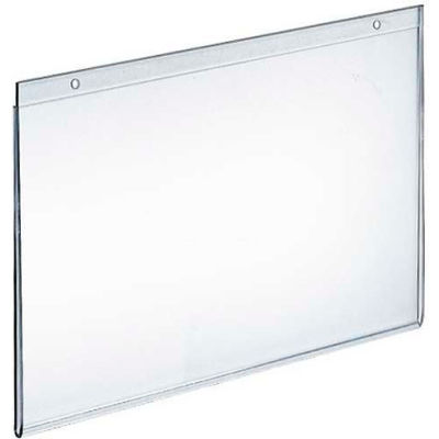Global Approved 162719 Horizontal Wall Mount Acrylic Sign Holder, 10" x 8", Acrylic