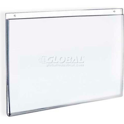 Global Approved 162723 Horizontal Wall Mount Acrylic Sign Holder, 7" x 5", Acrylic