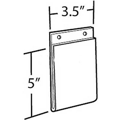 Global Approved 162724 Vertical Wall Mount Acrylic Sign Holder, 3.5" x 5", Acrylic