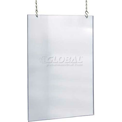 Global Approved 172736 Acrylic Hanging Poster Frame, 24" x 36", Acrylic ,1 Piece
