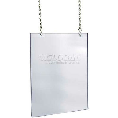 Global Approved 172738 Acrylic Hanging Poster Frame, 18" x 24", Acrylic ,1 Piece
