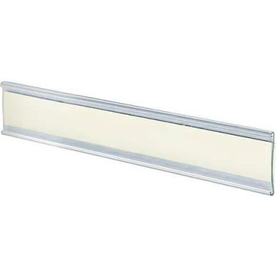 Global Approved 199604 Adhesive-Back C-Channel Nameplate, 6" x 1.5", Acrylic