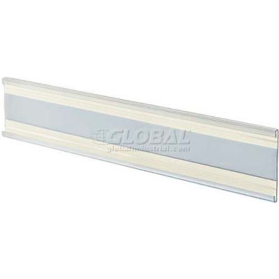 Global Approved 199608 Adhesive-Back C-Channel Nameplate, 8.5" x 2", Acrylic
