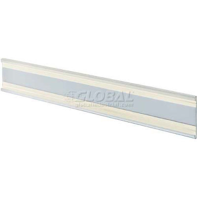 Global Approved 199609 Adhesive-Back C-Channel Nameplate, 11" x 2", Acrylic