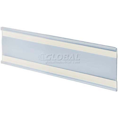Global Approved 199611 Adhesive-Back C-Channel Nameplate, 8.5" x 3", Acrylic