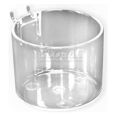 Global Approved 224051 Pegboard Cup Display For Pegboard/Slatwall, 4" Diameter, Acrylic