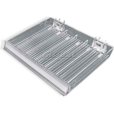 Global Approved 225506 6-Section Eyeshadow Tray, Pegboard/Slatwall, 12" x 1.25", Acrylic