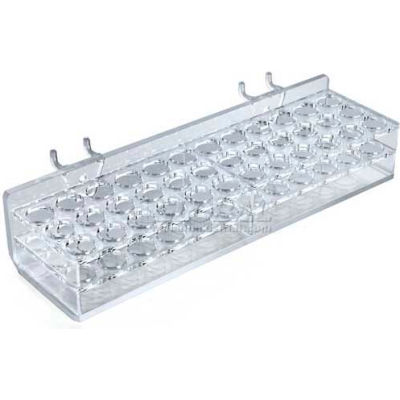 Global Approved 225520 36-Section Cosmetic Tray Pgbrd/Slatwall 10.25" x 2.125" Acrylic