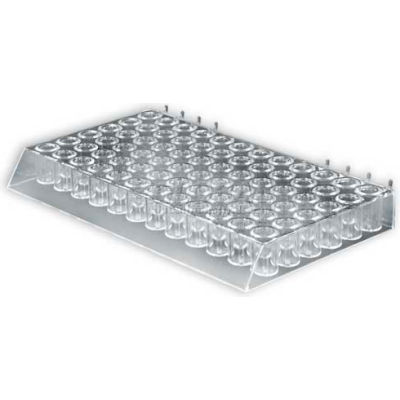 Global Approved 225524 72-Slot Cosmetic Display, Pegboard/Slatwall, 13" x 1.5", Acrylic