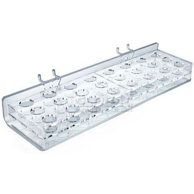 Global Approved 225535 24-Slot Masc. & Cosmetic Tray, Pgbrd/Slat-W 12" x 1.875", Acrylic
