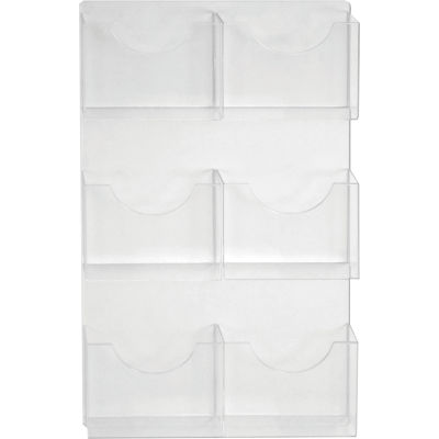 Azar Displays 252098, 6 Pocket Magazine/Letter Holder, 18-7/8"W x 1-1/2"D x 33-5/8"H - Pkg Qty 2