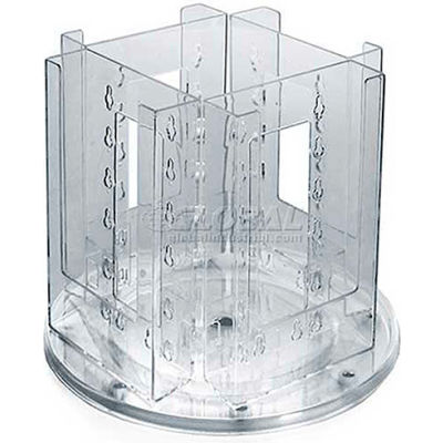 Global Approved 252317 4-Pocket Tri-Fold Size Brochure Holder On Revolving Base, 6" Base